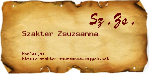 Szakter Zsuzsanna névjegykártya