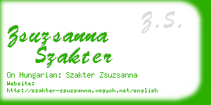 zsuzsanna szakter business card